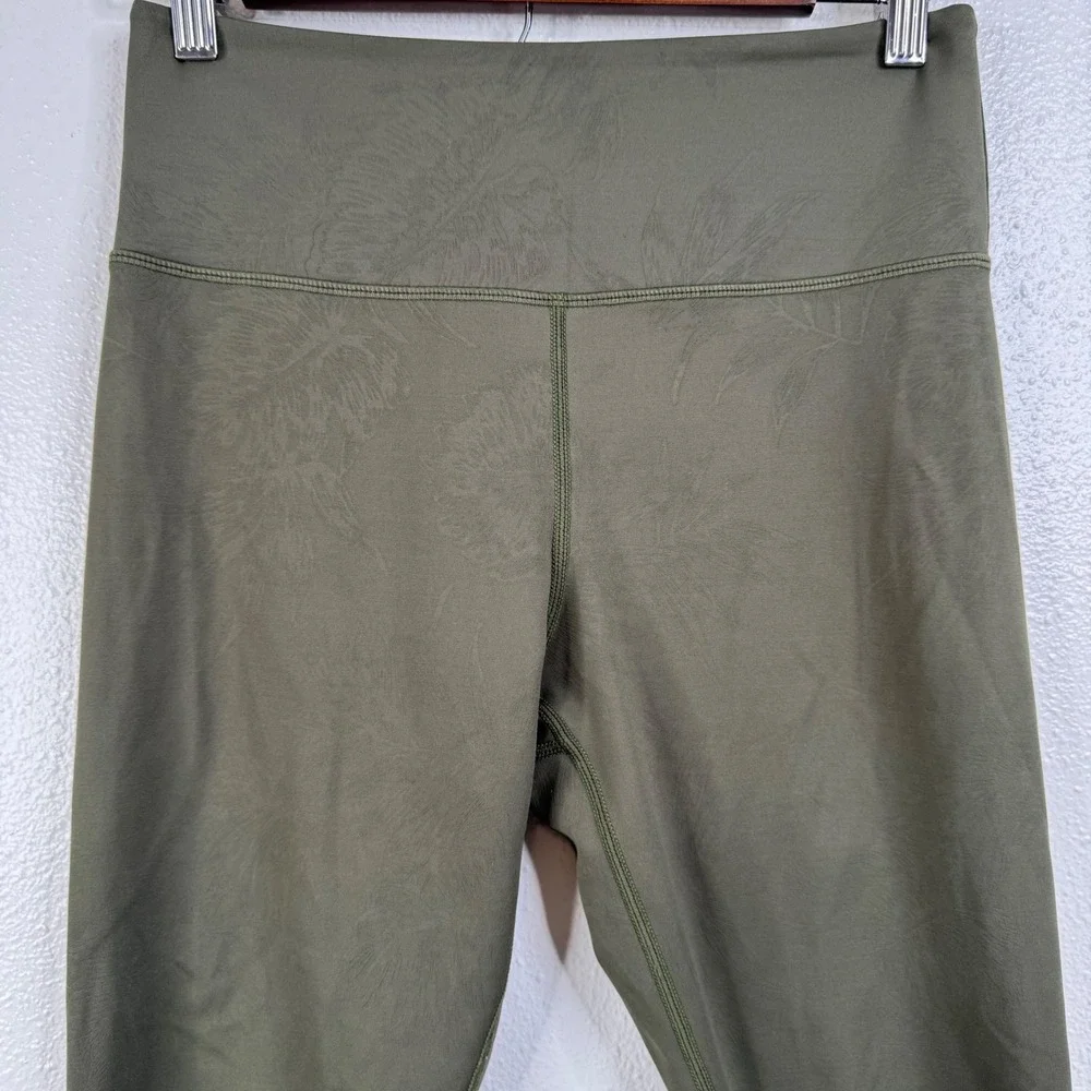 Zyia‎ Active Green Leaf Print Leggings Size 6/8